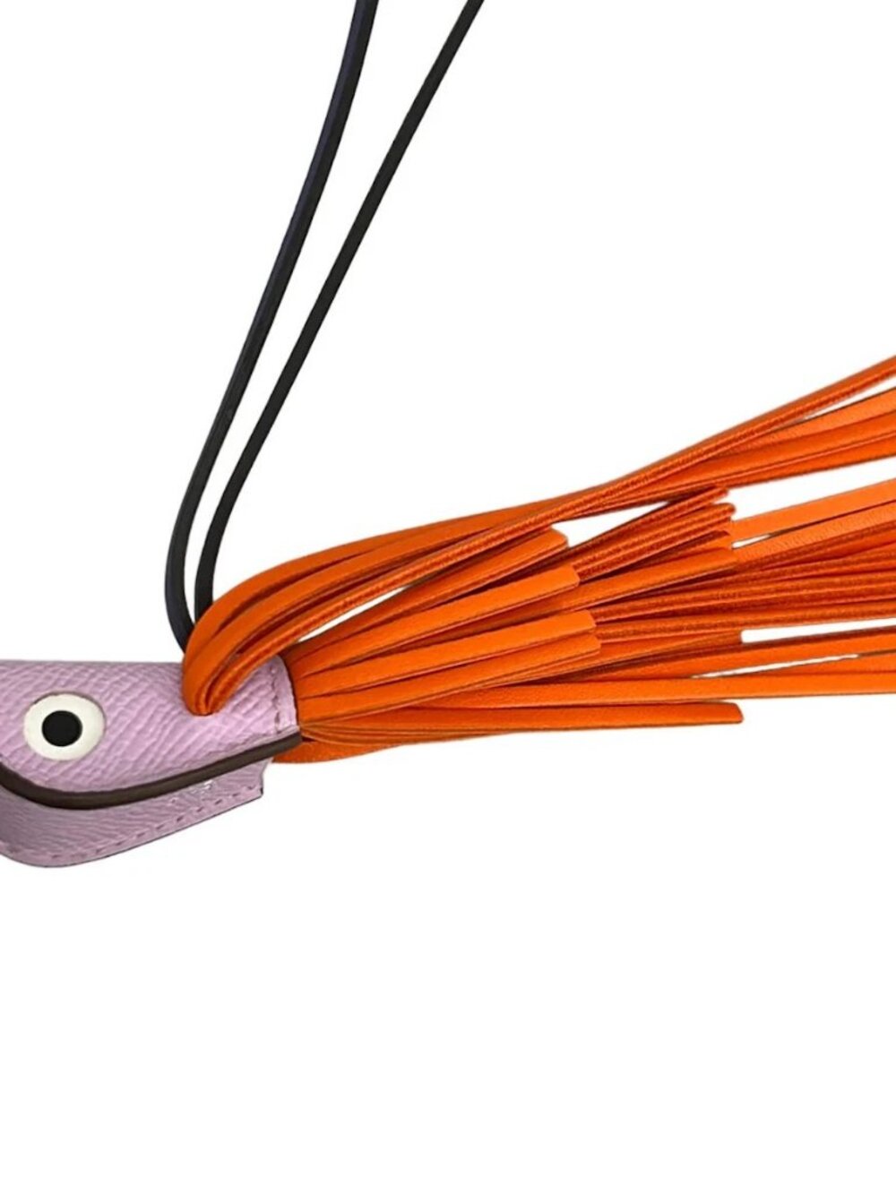 HERMES Poisson Charm Guimauve Feu Purple Agneau Milo Veau Epsom Veau Swift G - Picture 4 of 7